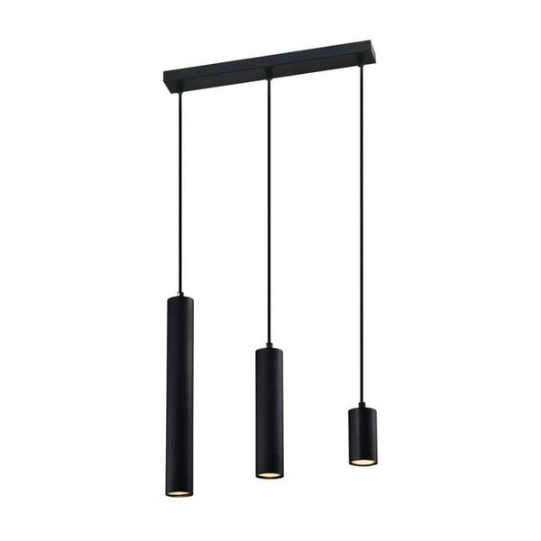 Juodas pakabinamas šviestuvas su metaliniu gaubtu 6x46 cm Tubo - Candellux Lighting