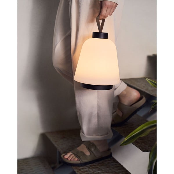 Iš plastiko stalinis šviestuvas baltos spalvos LED su pritemdymo funkcija (aukštis 24 cm) Udiya – Kave Home-image-3