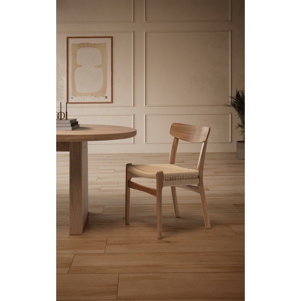 Natūralios spalvos iš kaučiukmedžio masyvo valgomojo kėdės 2 vnt. Biel – MOME-image-2