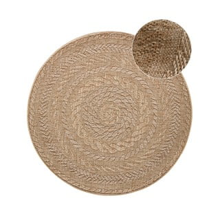 Smėlio spalvos lauko kilimas NORTHRUGS Almendro, Ø 160 cm