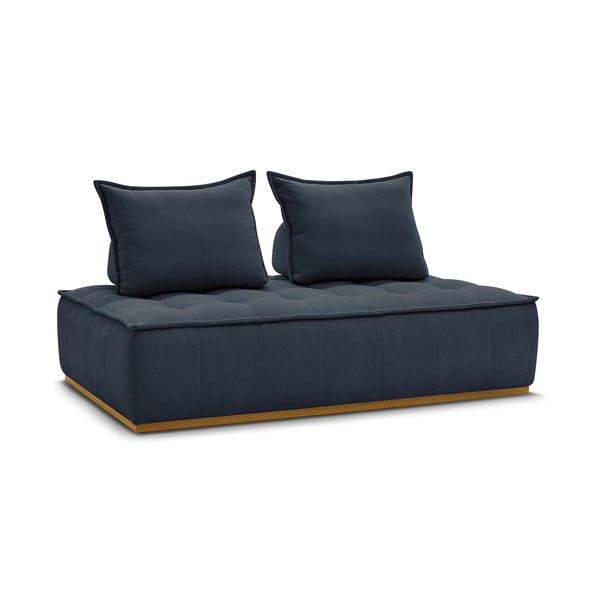 Tamsiai mėlynos spalvos iš šenilinio audinio sofa 175 cm Elisa – Bobochic Paris-image-3