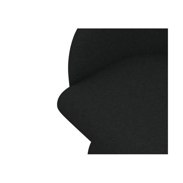 Juodos spalvos iš audinio valgomojo kėdė Kanoa – Makamii-image-4