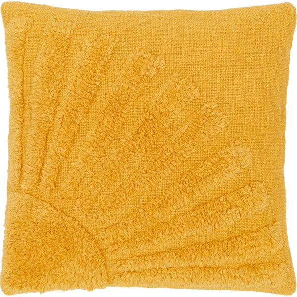 Geltonos spalvos medvilninis dekoratyvinis pagalvės užvalkalas Westwing Collection Ilari, 45 x 45 cm