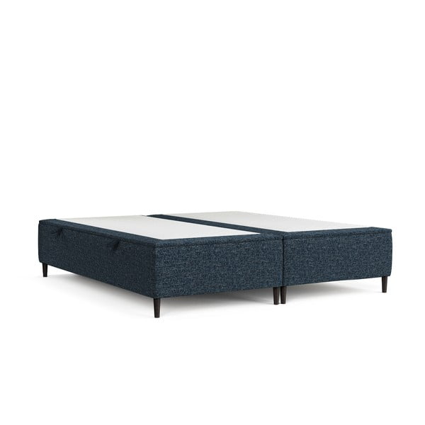 Dvigulė lova tamsiai mėlynos spalvos audiniu dengta su sandėliavimo vieta 200x200 cm Tate – Maison de Rêve