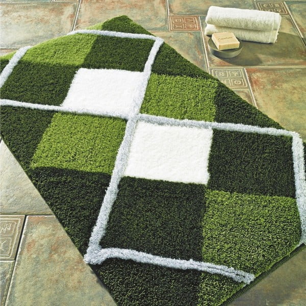 Žalias vonios kilimėlis Confetti Bathmats Tuvana, 60 x 100 cm