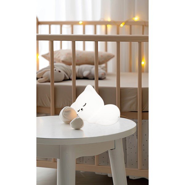 Baltos spalvos vaikiška naktinė lemputė Mia – Fischer & Honsel-image-1