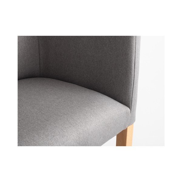Pilka baro kėdė su porankiais ir natūraliomis kojomis Custom Form Wilton-image-4