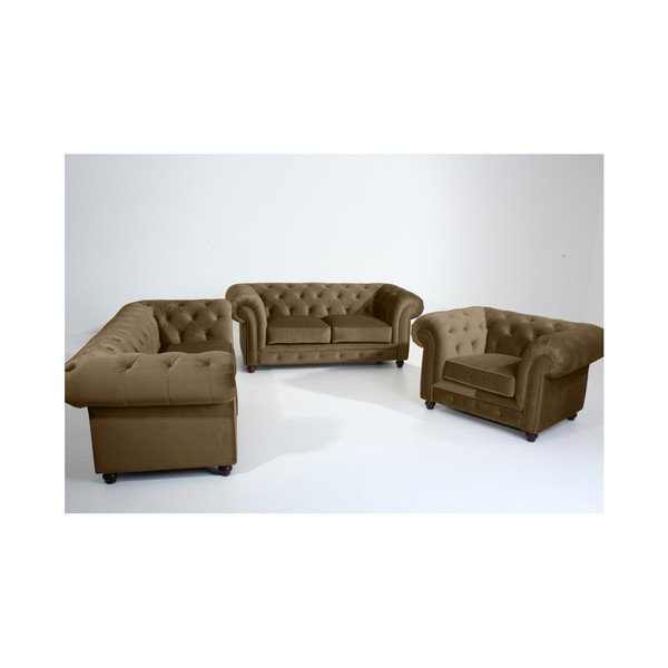 Smėlio rudos spalvos sofa "Max Winzer Orleans Velvet", 196 cm-image-1