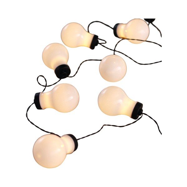 Juoda LED lempučių girlianda DecoKing Bulb, 10 lempučių, ilgis 2,2 m