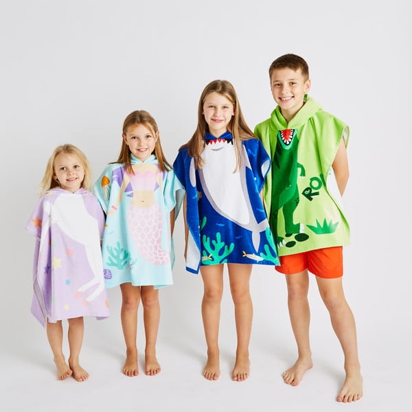 Iš medvilnės vaikiškas pončas mėlynos spalvos Shark – Catherine Lansfield-image-4