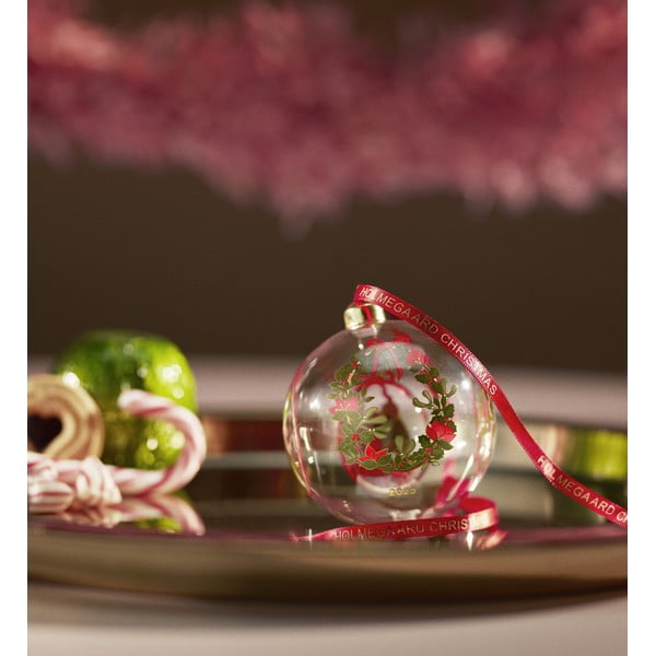 Iš stiklo pūsti Kalėdų eglutės žaisliukai ø 8 cm Annual Christmas Bauble 2025 – Holmegaard-image-1