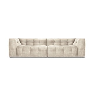 Smėlio spalvos aksominė sofa Windsor & Co Sofas Vesta, 208 cm