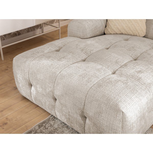 Smėlio spalvos kampinė sofa (su kairiuoju kampu/su gultu) Melva – Ropez-image-4