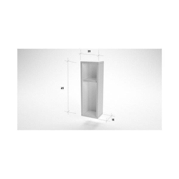 Balta sieninė lentyna / naktinis staliukas Turra-image-1