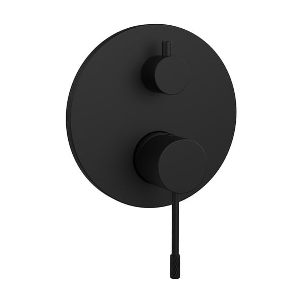 Dušo kambariui čiaupas matinės juodos spalvos po priedanga (su 2 lizdais) Solaris – Sapho