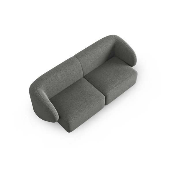 Pilkos spalvos iš šenilinio audinio sofa 188 cm Paolo – Milo Casa-image-1