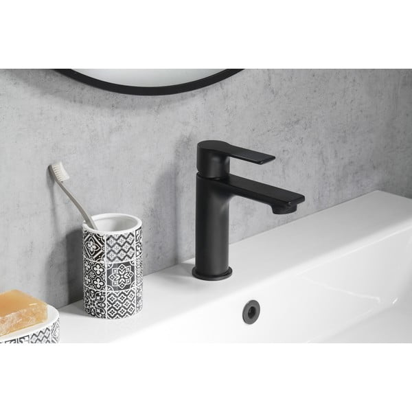 Kriauklei čiaupas matinės juodos spalvos stovimas Pax – Sapho-image-1