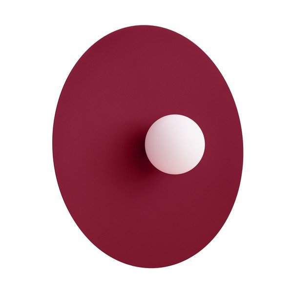 Bordo spalvos iš metalo sieninė lempa ø 50 cm AKE – Thoro