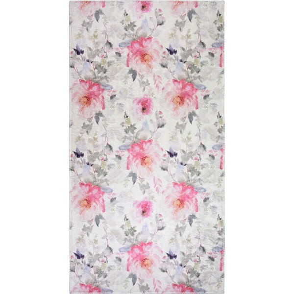 Skalbiamas rožinės spalvos/dramblio kaulo spalvos kilimas 160x230 cm Pink Garden – Vitaus