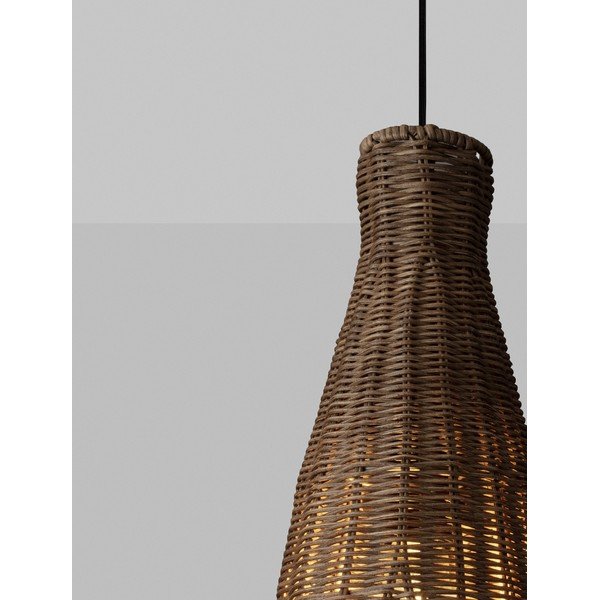 Natūralios spalvos iš rotango kabantis šviestuvas ø 19,5 cm Rielo – Nova Luce-image-3