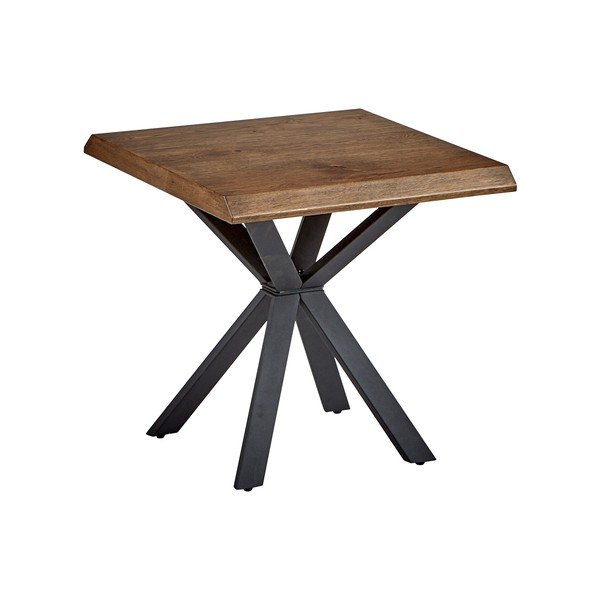 Šoninis stalas su ąžuolo dekoro stalviršiu 60x60 cm Arno – Unique Furniture