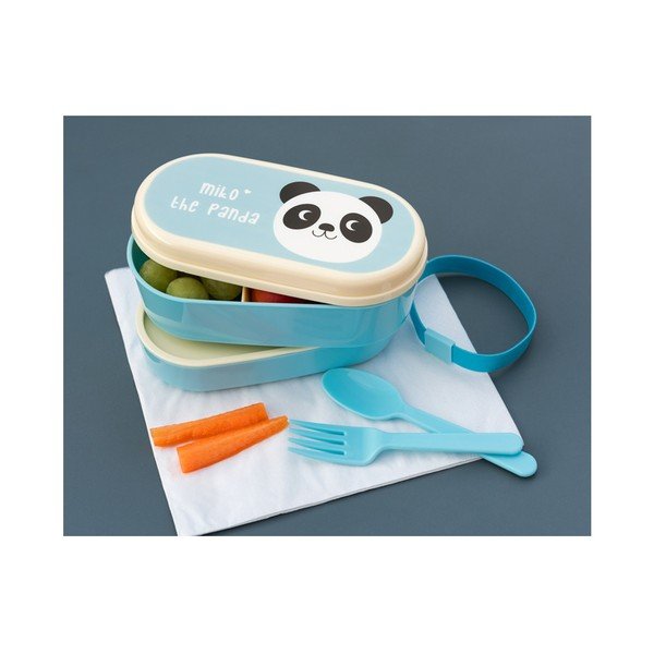 Mėlyna pietų bento dėžutė Rex London Miko The Panda-image-2
