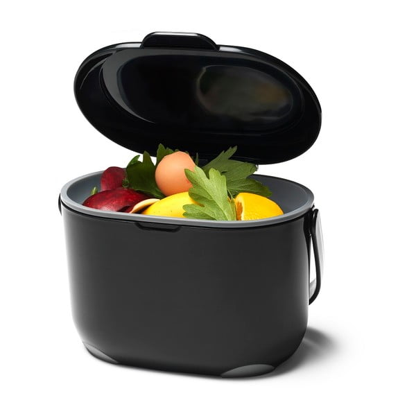 Juodai pilkas kompostuojamų atliekų indas Addis Caddy, 2,5 l-image-1