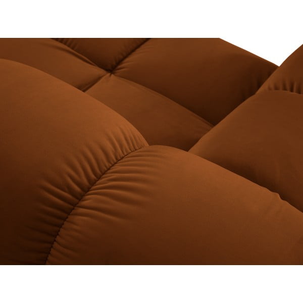 Sofa oranžinės spalvos iš velveto 285 cm Bellis – Micadoni Home-image-1