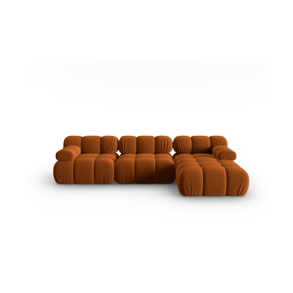 Sofa oranžinės spalvos iš velveto 285 cm Bellis – Micadoni Home