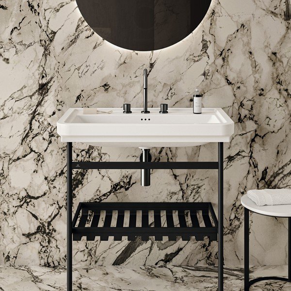 Iš metalo laikiklis kriauklei juodos spalvos 76x82 cm Conca – Ideal Standard-image-1