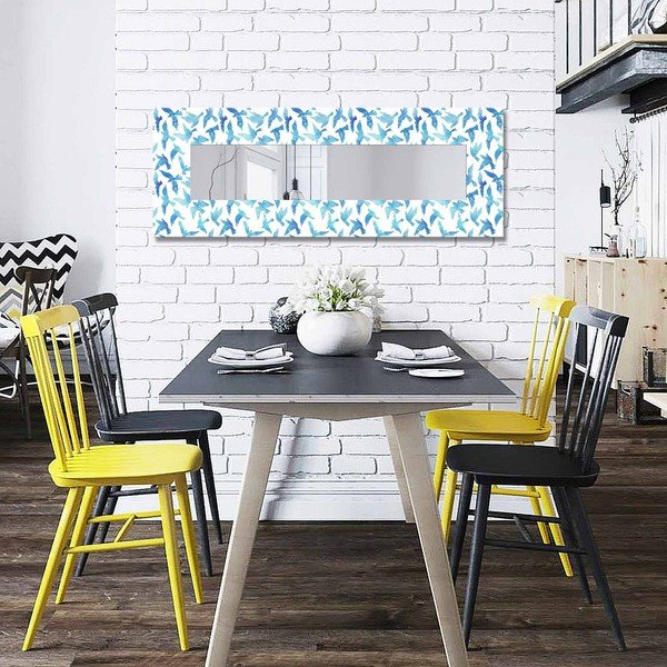 Sieninis veidrodis su mediniu rėmu 40x120 cm - Wallity-image-1