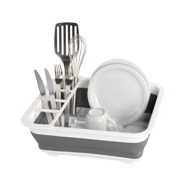 Baltos ir pilkos spalvos sulankstoma indų plautuvė Wenko Rack-image-3