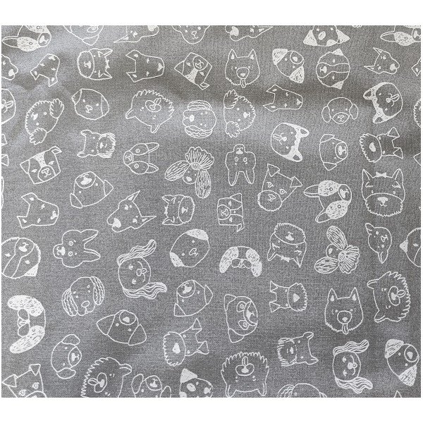 Pilka medvilninė lova 75x60 cm Max - Petsy-image-1