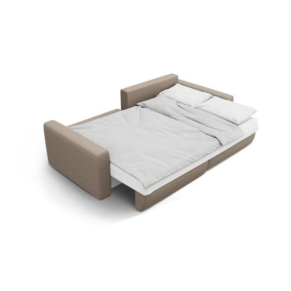 Šviesiai rudos spalvos sulankstoma/su sandėliavimo vieta kampinė sofa Belfast – Cosmopolitan Design-image-4