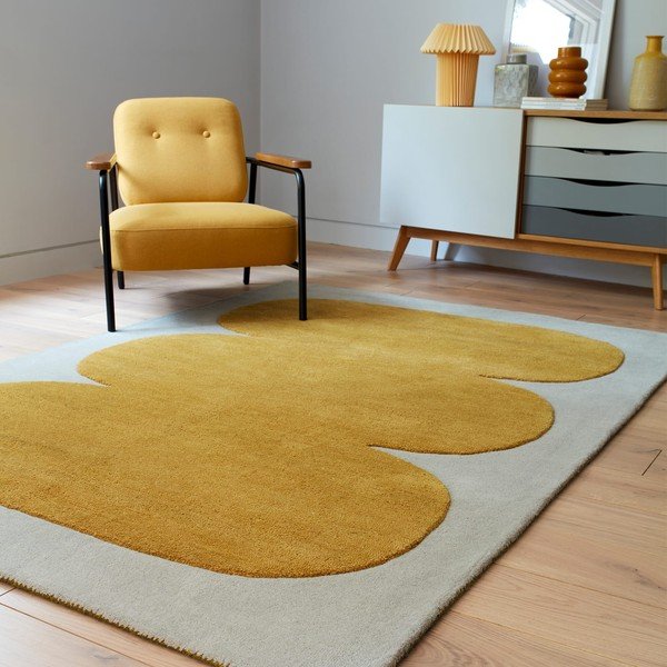 Rankų darbo iš vilnos kilimas ochros spalvos 120x170 cm Canvas – Asiatic Carpets-image-1