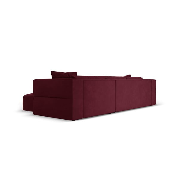 Kampinė sofa bordo spalvos (su dešiniuoju kampu) Esther – Milo Casa-image-4