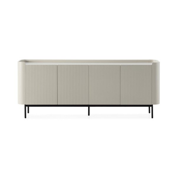 Kreminės spalvos šoninė spintelė 200x80x40 cm Willa – MOME-image-4