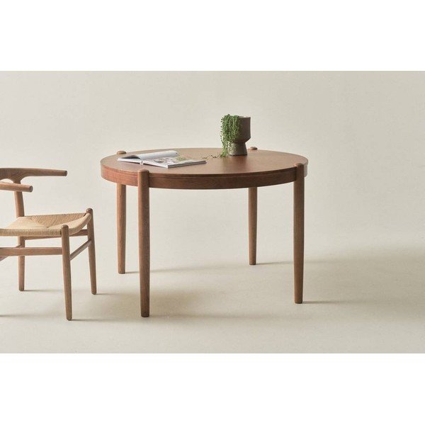 Iš guobos masyvo apvalios formos valgomojo stalas ø 120 cm Nattavaara – Jotex-image-1