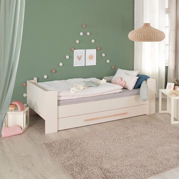 Smėlio spalvos vaikiška lova su sandėliavimo vieta be grotelių 90x200 cm Kids – Roba-image-2