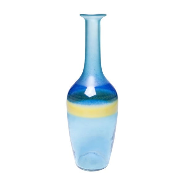 Mėlyno stiklo vaza "Kare Design Blue River", aukštis 53 cm