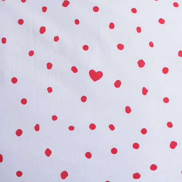 Raudonos spalvos/baltos spalvos iš medvilnės viengulė vaikiška patalynė 140x200 cm Mickey and Minnie "Love" – Jerry Fabrics-image-4