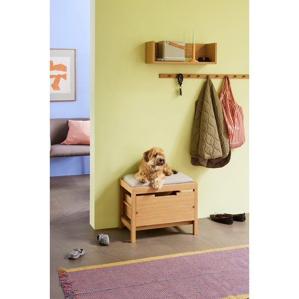 Natūralios spalvos sieninė lentyna iš ąžuolo 64 cm Gap – Hübsch-image-2