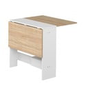 Prailginamas valgomojo stalas su ąžuolo dekoro stalviršiu 76x28 cm Papillon – TemaHome