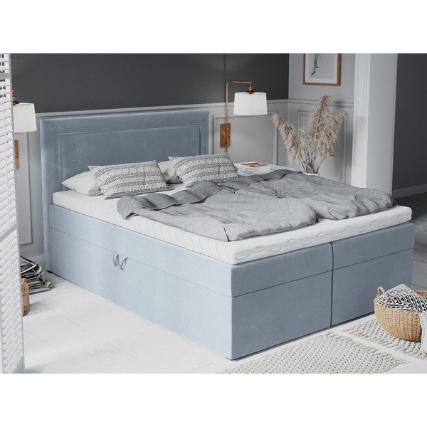 Melsva aksominė dvigulė lova Mazzini Beds Yucca, 180 x 200 cm-image-1
