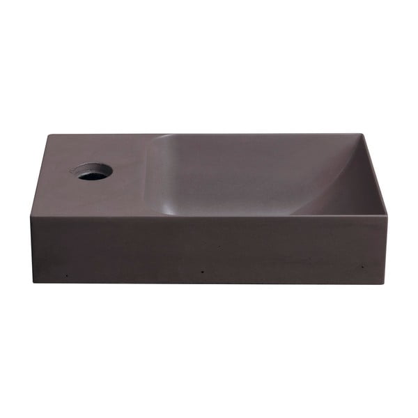 Iš betono maža kriauklė tamsiai rudos spalvos 31x17 cm Piccolino – Sapho-image-2