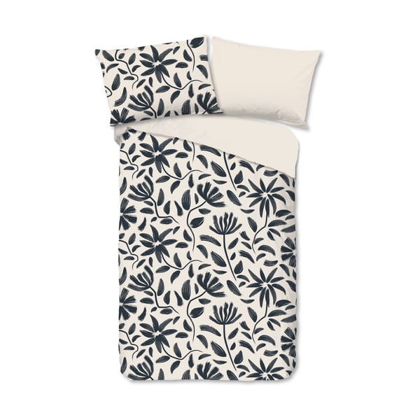 Juodos spalvos/smėlio spalvos iš medvilnės viengulė patalynė 140x200 cm Emilia – Good Morning