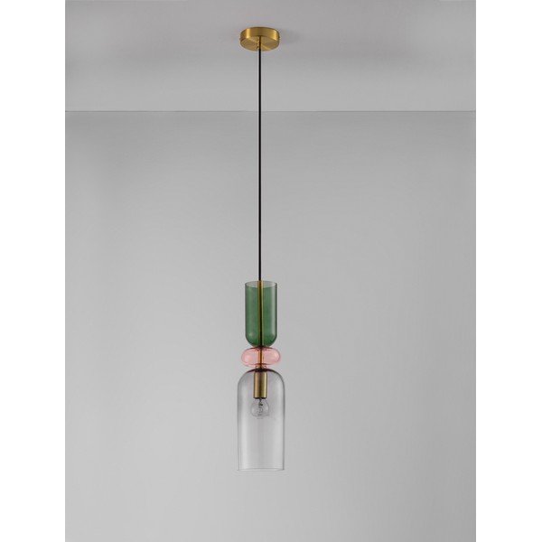 Auksinės spalvos iš stiklo kabantis šviestuvas ø 11 cm Murano – Nova Luce-image-2
