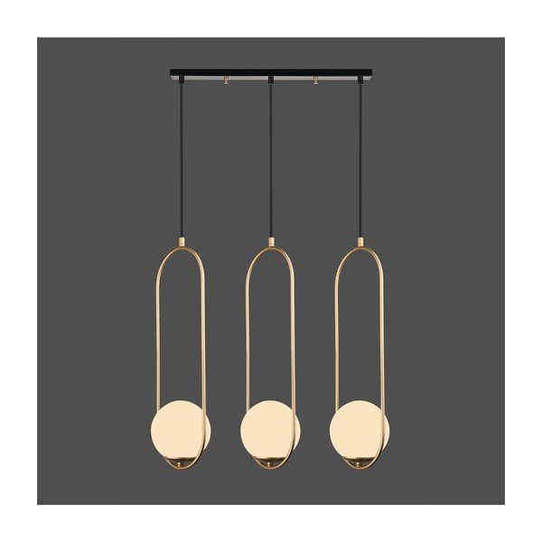 Aukso spalvos pakabinamas šviestuvas Squid Lighting Arch, aukštis 146 cm-image-1