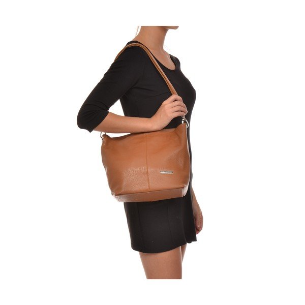 Rudos spalvos odinė rankinė Luisa Vannini Ginata-image-4