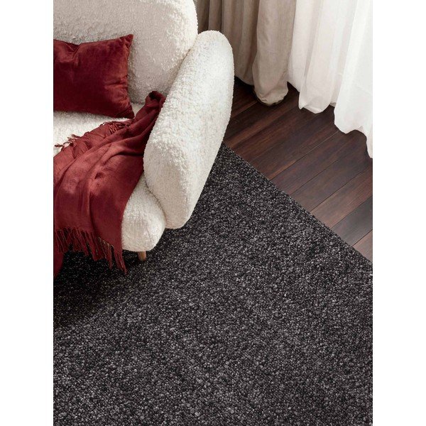 Rankų darbo tamsiai pilkos spalvos iš boucle kilimas 200x290 cm Notting Hill Portobello – Ted Baker-image-1